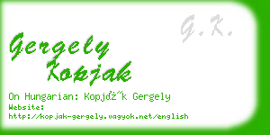 gergely kopjak business card